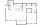 Gannett - 1 bedroom floorplan layout with 1 bath and 732 square feet.