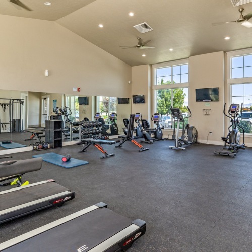 Open and well-lit fitness center
